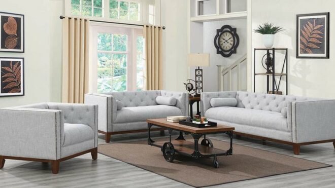 SOFA, LOVESEAT AND CHAIR